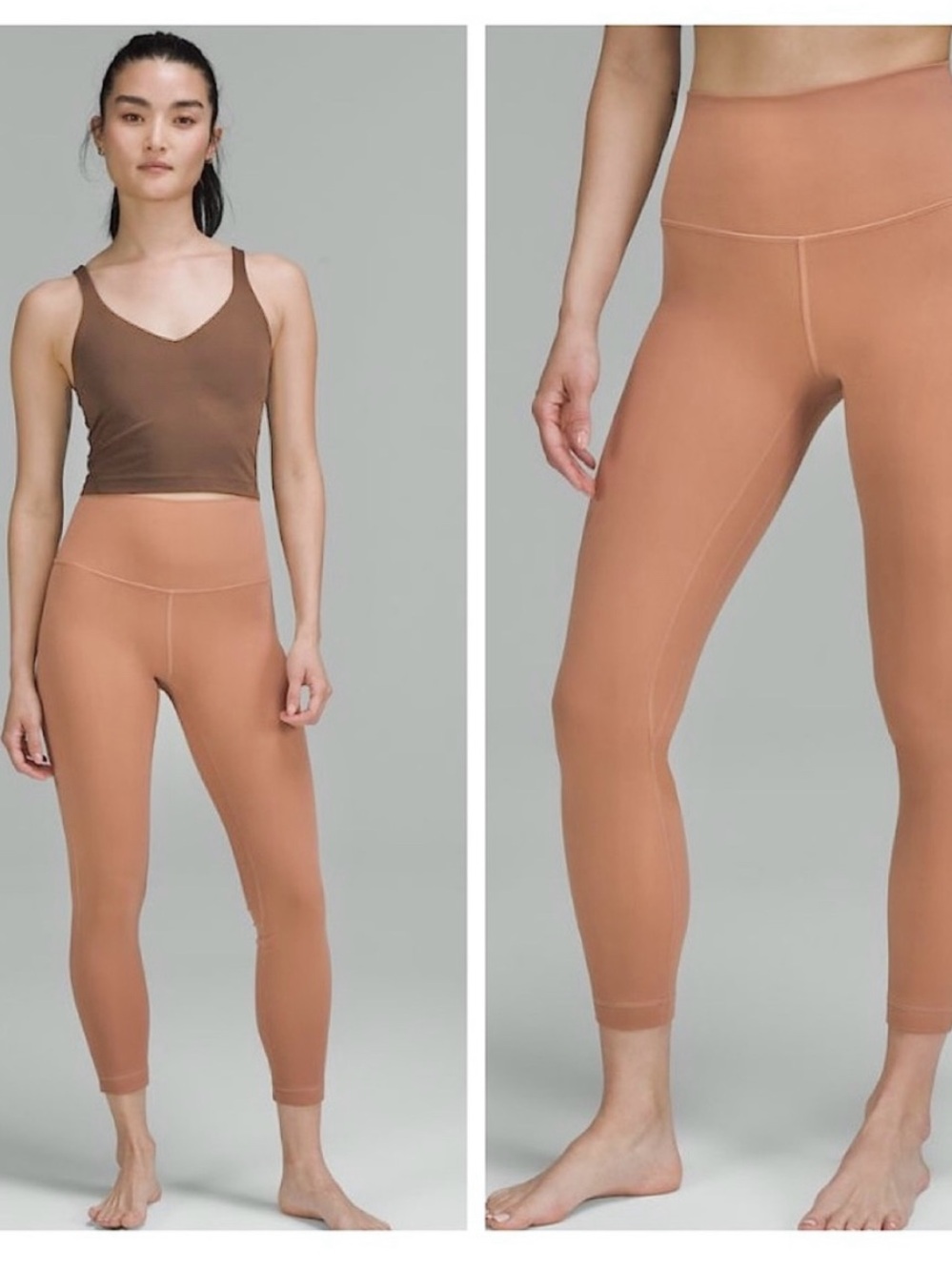 like new Lululemon align Dusty clay double lined 6 25â